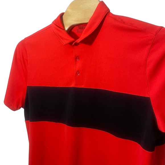 Nike Golf XL Standard Fit Orange Black Polo 1/4 Button - Picture 6 of 8